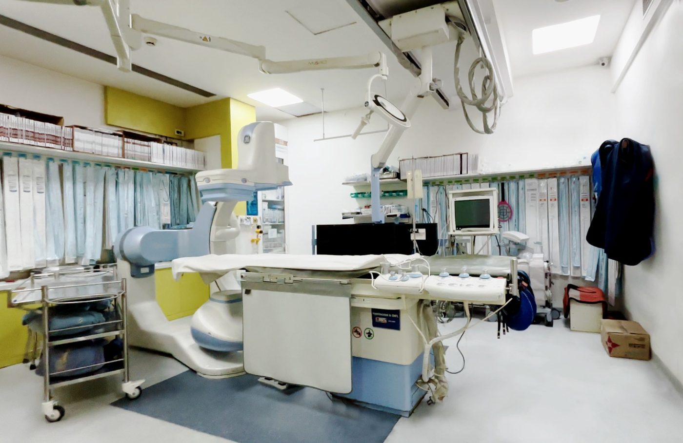 Cath lab with C-arm fluoroscopy at NHS Hospital