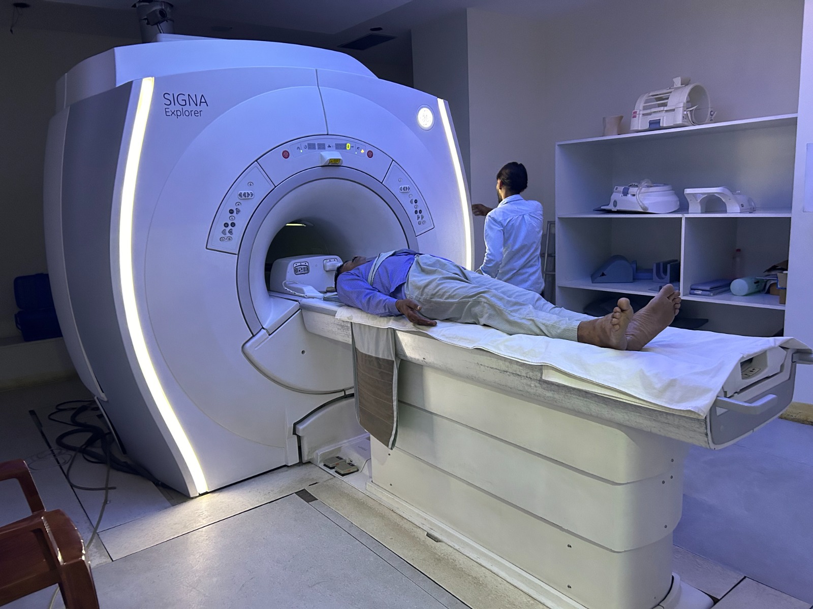 Silent MRI suite at NHS Hospital