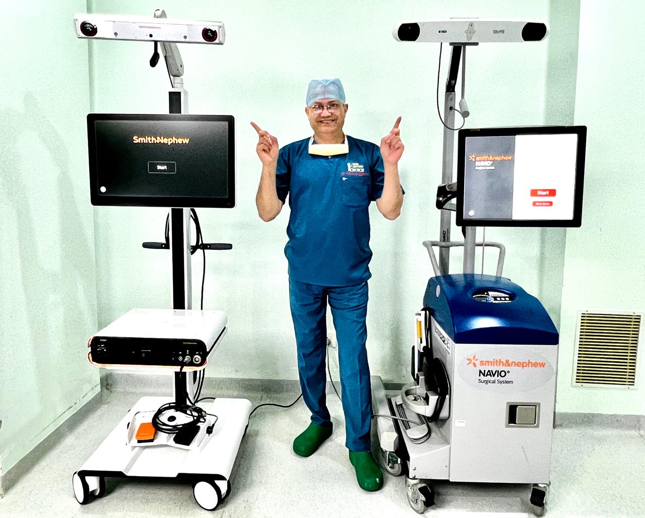 Robotic joint replacement system at NHS Hospital